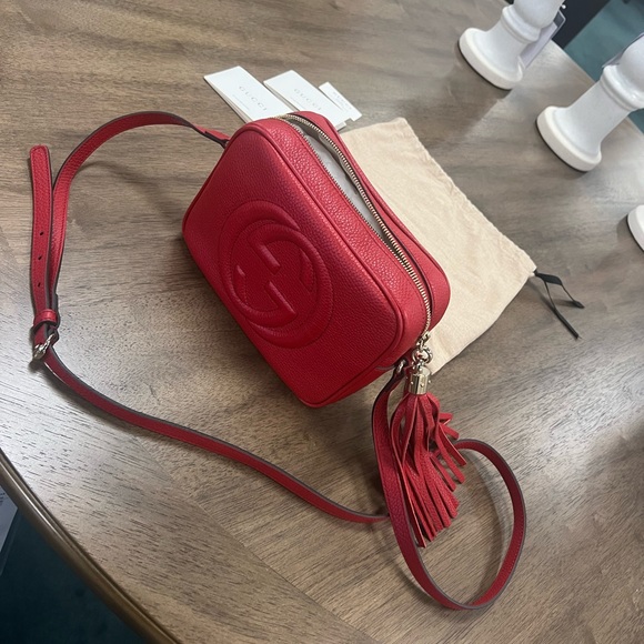 Gucci Bags Gucci Red Soho Disco Crossbody Bag Poshmark
